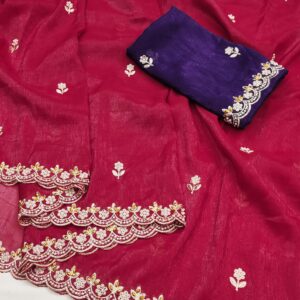 Saree (Crimson Red)