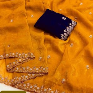 Saree (Mustard yellow)
