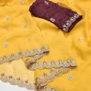 Saree (Bright Yellow)