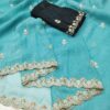 Saree (Aqua Blue)