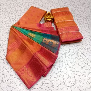 Festive Orange Silk Saree