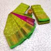 Lime Green Silk Saree