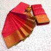 Bright Red Silk Saree