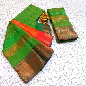 Leaf Green Silk Saree