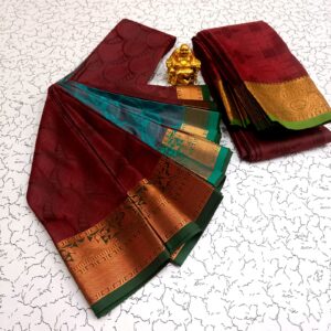 Deep Maroon Silk Saree