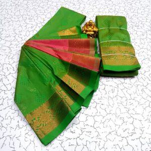Parrot Green Silk Saree