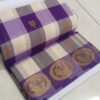Chettinadu cotton saree purple and white colour