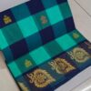 chettinadu cotton saree sky blue and blue colour