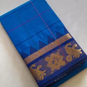 Chettinadu cotton saree blue colour