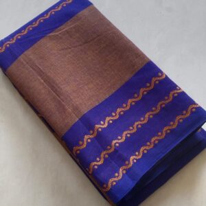 Chettinadu cotton saree brown colour