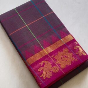 Chettinadu cotton saree purple colour