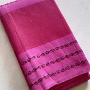 Chettinadu cotton saree rose colour