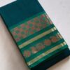 Chettinadu cotton saree teal color